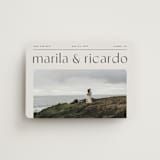 "Nameplate" - Save the Dates in Linen by Blustery August - Magnet Front