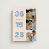 "Outlined Date" - Save the Dates in Dusty Blue by Leah Ragain - Front