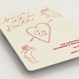 "Crazy Little Thing Called Love" - Save the Dates in Cream by Helena Vitto - Detail