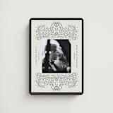 "Ornate sketched frame" - Save the Dates in Latte by Jackie Crawford - Magnet Front