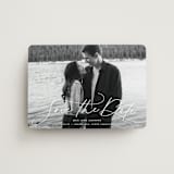 "Subtle Rise" - Save the Dates in Snowfall by Lauren Chism - Magnet Front