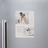 "Overlapping" - Save the Dates in Linen by Kelly Schmidt - Front