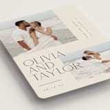 "Overlapping" - Save the Dates in Linen by Kelly Schmidt - Detail