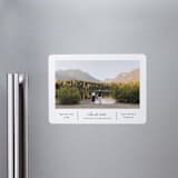 "Simple Columns" - Save the Dates in Alabaster by Erica Krystek - Magnet Front