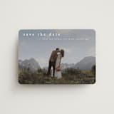 "Typographic Header" - Save the Dates in Cotton by Stacey Meacham - Magnet Front