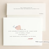 "Emilie" - Save the Dates in Blush by Karen Schipper - FREE Recipient Addressing