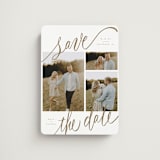 "Tri-photo Happy Holidays" - Save the Dates in Veil by Elsa Duncan - Magnet Front