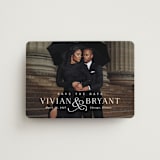 "And here we are" - Save the Dates in Marble by Lea Delaveris - Magnet Front