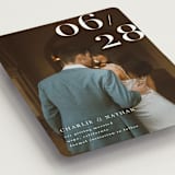 "Our Big Date" - Save the Dates in Pearl by Shannon Chen of Four Wet Feet Studio - Detail