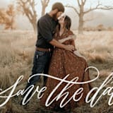 "Flourished Love" - Save the Dates in Cloud by Wildfield Paper Co - Detail