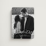 "Subtle Rise" - Save the Dates in Snowfall by Lauren Chism - Magnet Front