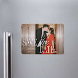 "Love Song" - Save the Dates in Snow by Pixel and Hank - Magnet Front