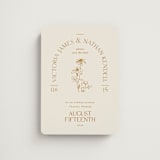 "Floral Type Arch" - Save the Dates in Cream by Baumbirdy - Front