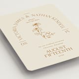 "Floral Type Arch" - Save the Dates in Cream by Baumbirdy - Detail