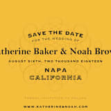 "Label" - Save the Dates in Goldenrod by Lauren Chism - Detail