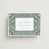 "Block Print Frame" - Save the Dates in Fern by Katharine Watson - Front