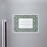 "Block Print Frame" - Save the Dates in Fern by Katharine Watson - Magnet Front