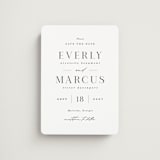 "Everly" - Save the Dates in Snow by Hooray Creative - Magnet Front