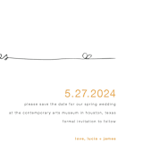 "The Happy Couple" - Save the Dates in Tangerine by R studio - Detail
