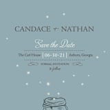 "Fireflies" - Save the Dates in Cornflower by Paige Rothhaar - Detail
