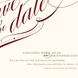 "Winter Flourish" - Save the Dates in Crimson by Annie Clark - Detail