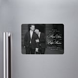"Grand" - Save the Dates in Newspaper by Lea Delaveris - Magnet Front