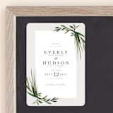 "Botanical Frame" - Save the Dates in Fog by Kate Ahn - Front