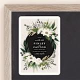 "Botanical Ring" - Save the Dates in Ivory by Susan Moyal - Front