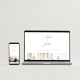 "Crescendo" - Save the Dates in Snow by Griffinbell Paper Co. - FREE Wedding Website