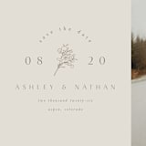 "Botanical Accent" - Save the Dates in Ivory by Airell - Detail