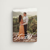 "Finally Getting Married" - Save the Dates in Cotton by Jill Means - Magnet Front