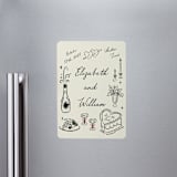 "Vintage Lovers" - Save the Dates in Champagne by Helena Vitto - Magnet Front