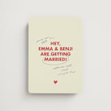 "Love Note" - Save the Dates in Latte by Helena Vitto - Front
