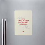 "Love Note" - Save the Dates in Latte by Helena Vitto - Magnet Front