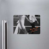 "Imprint" - Save the Dates in Tangerine by Jelena Vuletic - Magnet Front
