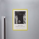 "Mille-feuille" - Save the Dates in Citron by Blustery August - Magnet Front