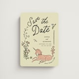 "Love Rests in a Garden" - Save the Dates in Oat by Helena Vitto - Front