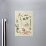 "Love Rests in a Garden" - Save the Dates in Oat by Helena Vitto - Magnet Front