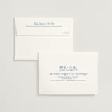 "Framed Florals" - Save the Dates in Sky by Robert and Stella - FREE Recipient Addressing