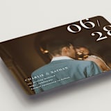 "Our Big Date" - Save the Dates in Pearl by Shannon Chen of Four Wet Feet Studio - Detail