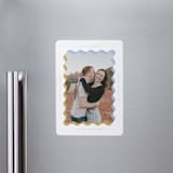 "wavy frame" - Save the Dates in Aqua by Baumbirdy - Magnet Front