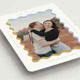 "wavy frame" - Save the Dates in Aqua by Baumbirdy - Detail