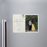 "Coastal Drift" - Save the Dates in Caribbean Citrus by Pixel and Hank - Magnet Front