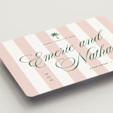 "Palm Stripes" - Save the Dates in Taffy by Susan Zinader - Detail