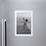 "Gaussian" - Save the Dates in Ivory by Pippa Shaw - Magnet Front
