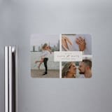 "Classic Date" - Save the Dates in Almond by Brianne Larsen - Magnet Front