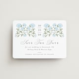 "Hydrangea Hedge" - Save the Dates in Nantucket by Susan Zinader - Front