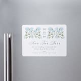 "Hydrangea Hedge" - Save the Dates in Nantucket by Susan Zinader - Magnet Front