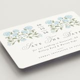 "Hydrangea Hedge" - Save the Dates in Nantucket by Susan Zinader - Detail