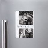 "signature snapshots" - Save the Dates in Snow by Sarah Curry - Magnet Front
